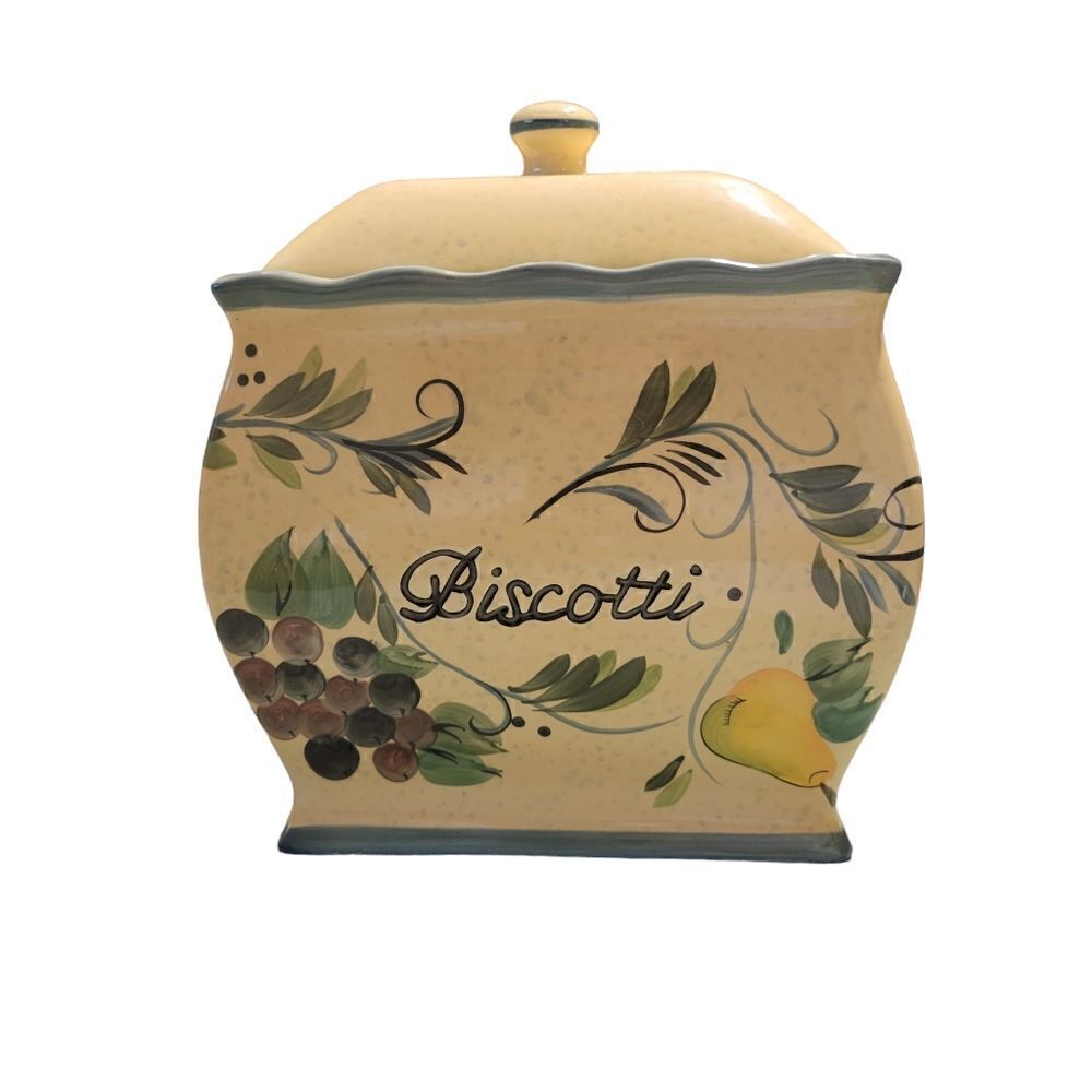 HOMEMADE FOR NONNI'S VINTAGE BISCOTTI COOKIE OR FRUIT JAR.  ^